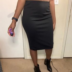 Black pencil skirt